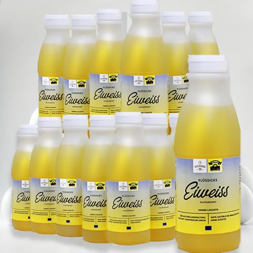 EIKLAR-FLÜSSIG 6000g (12x500g) Pures Ei-Protein aus europäischer Freilandhaltung von Foozia