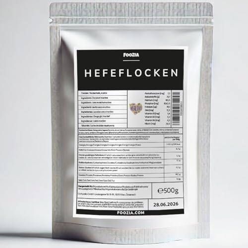 HEFEFLOCKEN 500g - Nutritional Yeast Nährhefe Glutenfrei Vegan Koch & Back Qualität Hefe aus Deutschland von Foozia HEFEFLOCKEN 500g - Nutritional Yeast Nährhefe Glutenfrei Vegan Koch & Back Qualität Hefe aus Deutschland von Foozia von Foozia