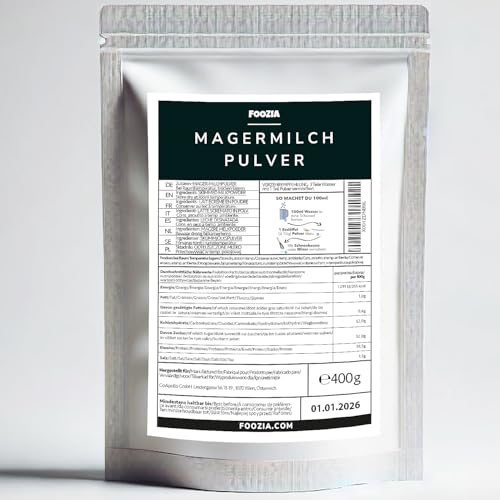 Magermilchpulver Milchpulver Aus Reiner Frisch Milch Hergestellt 400g von Foozia - auch geeignet als Magermilchpulver für Eis und Joghurt von Foozia