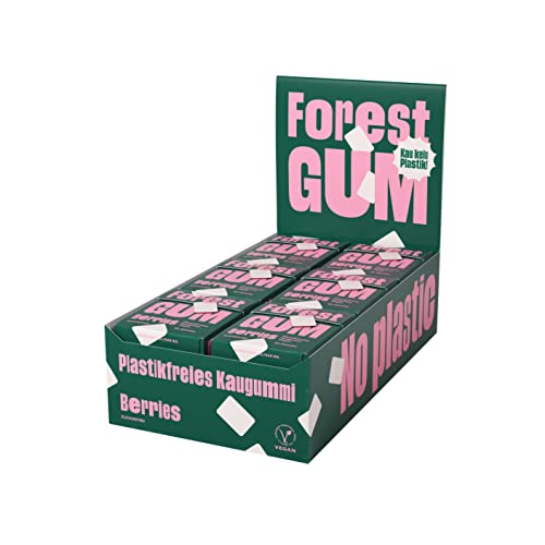FOREST GUM Berries - Pflanzlicher Kaugummi mit Beeren-Geschmack - aus natürlichen Zutaten, ohne Zucker und ohne Plastik, vegan - 18 x 20 Gramm FOREST GUM Berries - Pflanzlicher Kaugummi mit Beeren-Geschmack - aus natürlichen Zutaten, ohne Zucker und ohne Plastik, vegan - 18 x 20 Gramm von Forest Gum