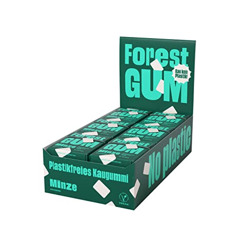 FOREST GUM Minze - Pflanzlicher Minz Kaugummi - aus natürlichen Zutaten, ohne Zucker und ohne Plastik, vegan - 18 x 20 Gramm FOREST GUM Minze - Pflanzlicher Minz Kaugummi - aus natürlichen Zutaten, ohne Zucker und ohne Plastik, vegan - 18 x 20 Gramm von Forest Gum