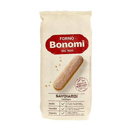 Italienische Löffelbiskuits, Savoiardi, Ladyfingers, für Tiramisu, 400g (4 x 100g) von Forno Bonomi