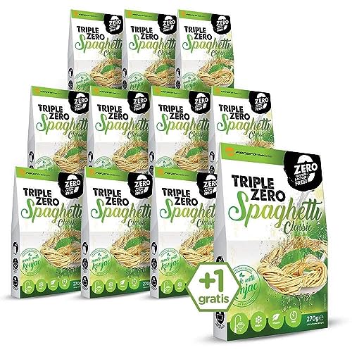 Forpro CarbControl 10+1 Gratis Pack Spaghetti - Gesund, Kohlenhydratarm, Kalorienarme Konjac-Nudeln — Vollständig Gekocht und Verzehrfertig — Keto, Glutenfrei, Vegan und Paleo-Freundlich von Forpro CarbControl