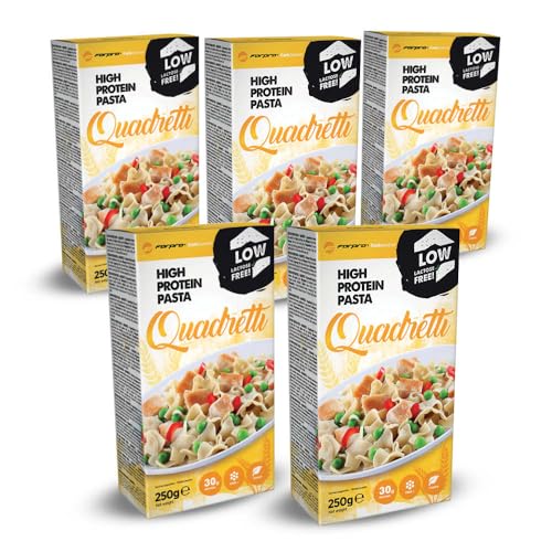 Forpro CarbControl 5er Packung High Protein Low Carb Pasta Quadretti - Gesund, Kohlenhydratarm, Langanhaltend sättigend, Vegan Nudeln von Forpro CarbControl