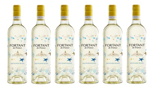 6x 0,75l - 2023er - Fortant de France - Sauvignon Blanc - serigraphiert - Pays d'Oc I.G.P. - Frankreich - Weißwein halbtrocken 6x 0,75l - 2023er - Fortant de France - Sauvignon Blanc - serigraphiert - Pays d'Oc I.G.P. - Frankreich - Weißwein halbtrocken von Fortant de France