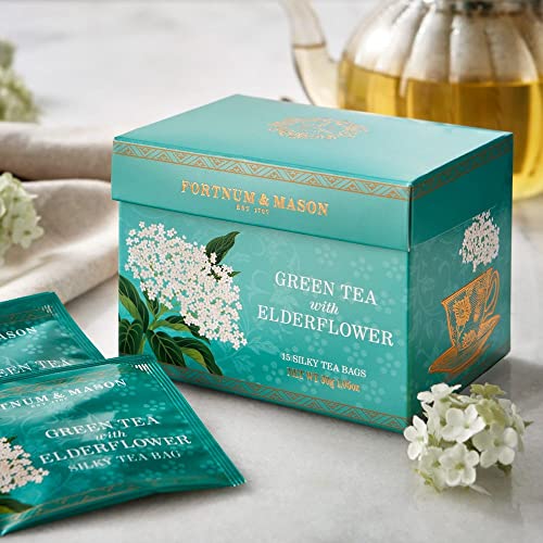Grüner Tee mit Holunderblume, 15 seidige Teebeutel, 30 g Grüner Tee mit Holunderblume, 15 seidige Teebeutel, 30 g von Fortnum & Mason