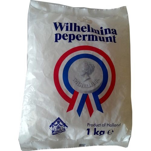 Wilhelmina Peppermunt Pastillen 1000g Beutel (Pfefferminz) von Fortuin