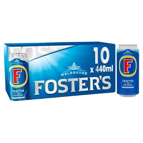 Foster's Lager Beer Alc 4.0% Vol. 10x 440ml (4400ml) - Foster's Australien Famous Bier von Fosters