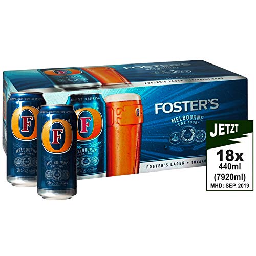 Foster's Lager Beer Alc 4.0% Vol. 18x 440ml (7920ml) - Foster's Australien's Famous Bier von ebaney