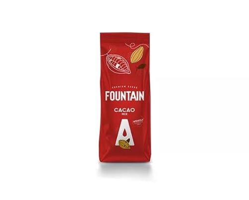 FOUNTAIN Kakaopulver Mix kompatibel mit allen Arten von Maschinen, Schokoladenkakao fuer Trinkschokolade, Kakao Pulver mit vollwertiger Rezeptur zur Verwendung mit Wasser oder Milch, 1 Kg von FOUNTAIN