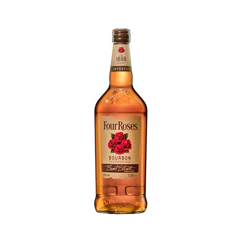 Four Roses Kentucky Straight Bourbon Whiskey – Sanfte Komposition aus 10 verschiedenen Whiskeys – Bourbon mit fruchtig-süßem Geschmack – 1 x 1 l von Four Roses