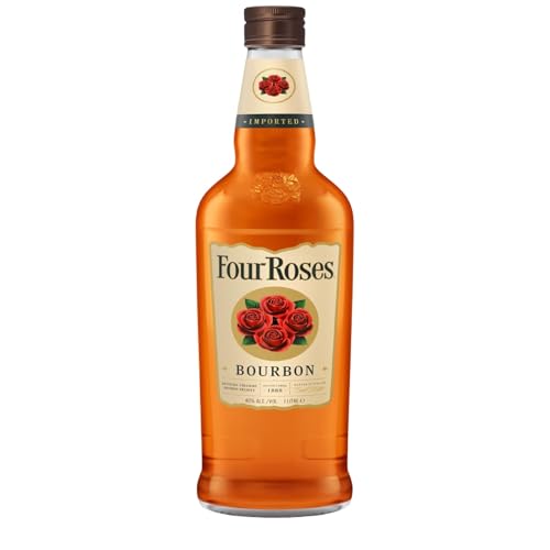 Four Roses Kentucky Straight Bourbon Whiskey – Sanfte Komposition aus 10 verschiedenen Whiskeys – Bourbon mit fruchtig-süßem Geschmack – 1 x 1 l von Four Roses