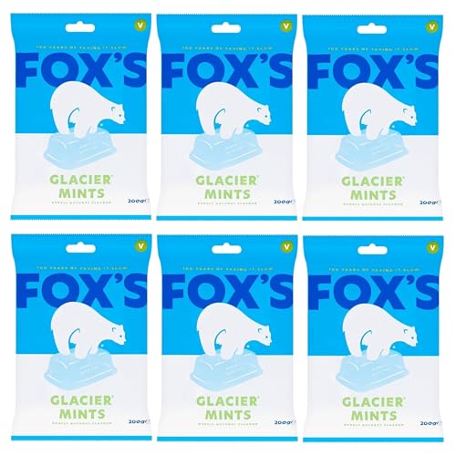 Fox Glacier Mints (200g) - Packung mit 6 von Fox's