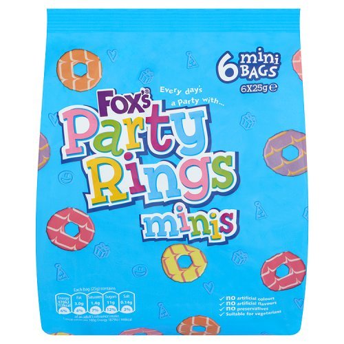 Fox's Party Rings Minis 6x25g Fox's Party Rings Minis 6x25g von Fox's