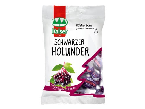 SCHWARZER HOLUNDER Bonbons 90 g von Fr. Kaiser GmbH Drei-Tannen-Werk