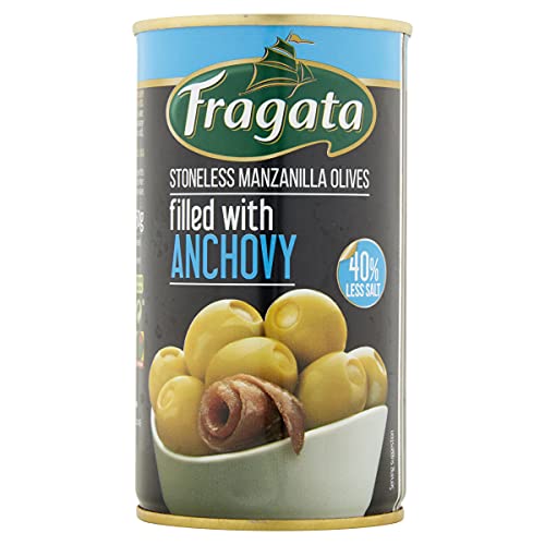 Fragata Steinlose Oliven gefüllt mit Sankovy (wenig Salz) (8x350g) von Fragata
