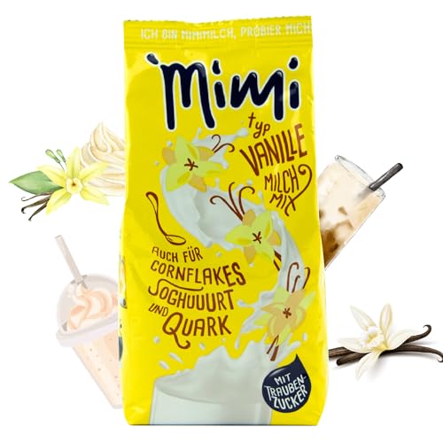 Mimi Milch-Mix Vanille Getränkepulver 6 x 400g - 6er Pack - Milchlösliches Trinkpulver - Warm und kalt löslich. Ideal für Freizeit, die Schule oder To Go für jeden Familien-Ausflug von Fraix