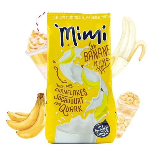 Mimi Milchmix Banane Getränkepulver 6 x 400g - 6er Pack - Milchlösliches Getränkepulver mit Bananen-Geschmack - Warm und kalt löslich. Ideal für Freizeit, Camping, Unterwegs von Fraix