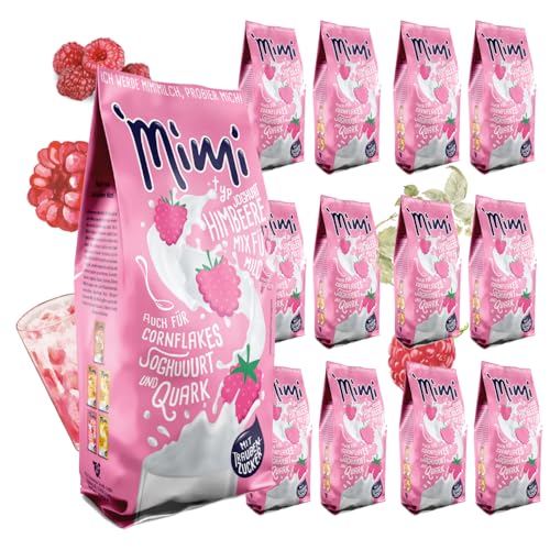 Mimi Milchmix Joghurt Himbeere Getränkepulver 12 x 400g - Vorratspack - Milchlösliches Getränkepulver mit Erdbeere-Geschmack - Warm und kalt löslich. Ideal für Freizeit, Büro, große Familie Mimi Milchmix Joghurt Himbeere Getränkepulver 12 x 400g - Vorratspack - Milchlösliches Getränkepulver mit Erdbeere-Geschmack - Warm und kalt löslich. Ideal für Freizeit, Büro, große Familie von Fraix