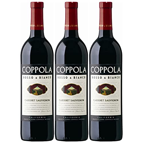 Francis Ford Coppola Rosso & Bianco Cabernet Sauvignon Rotwein Wein trocken Kalifornien I Visando Paket (3 x 0,75l) von Francis Ford Coppola