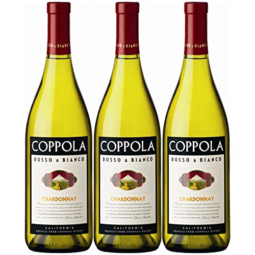 Francis Ford Coppola Winery Rosso & Bianco Chardonnay Weißwein Wein trocken Nappa Valley Kalifornien I Visando Paket (3 x 0,75l) von Francis Ford Coppola