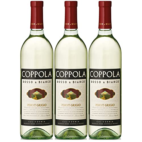 Francis Ford Coppola Winery Rosso & Bianco Pinot Grigio Weißwein Wein trocken Nappa Valley Kalifornien I Visando Paket (3 x 0,75l) von Francis Ford Coppola