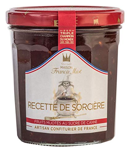 Francis Miot - Confiture artisanale - Handwerklich hergestellter Fruchtaufstrich 'Recette de Sorcière' mit Pflaume, Hagebutte und Himbeere - 340 g von Francis miot