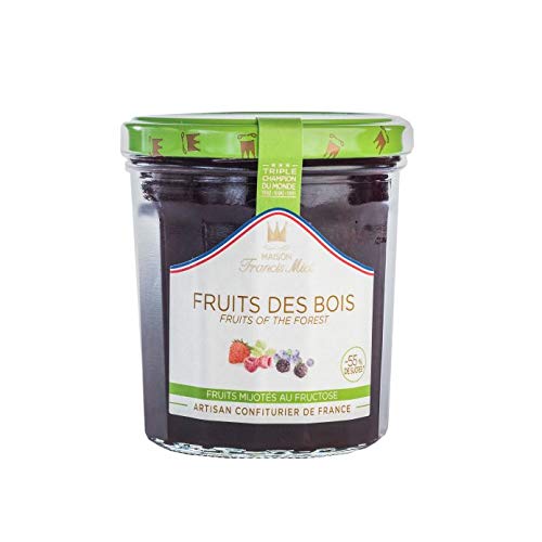 Francis Miot - Confiture artisanale - Handwerklich hergestellter Fruchtaufstrich mit Waldbeeren ohne Zucker (76% Fruchtanteil) - 320 g von Francis miot