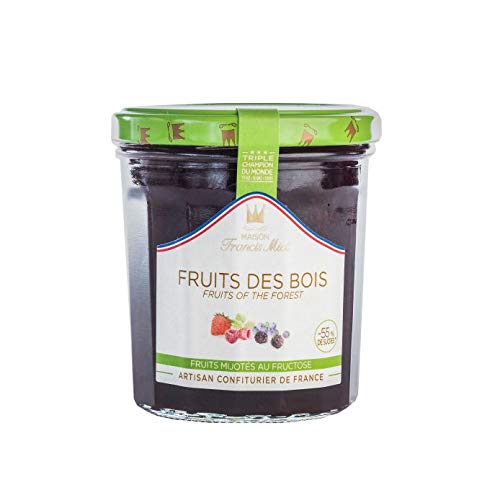 Francis Miot - Confiture artisanale - Handwerklich hergestellter Fruchtaufstrich mit Waldbeeren ohne Zucker (76% Fruchtanteil) - 320 g von MAISON FRANCIS MIOT