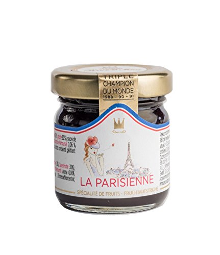 Fruchtaufstrich La Parisienne, Erdbeeren und Sauerkirschen mit natürlichem Mohnblume Aroma, französischer Fruchtaufstich, 45g von Francis miot