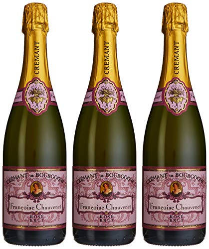 Francoise Chauvenet Cremant de Bourgogne Rose Brut, 3er Pack (3 x 750 ml) von Francoise Chauvenet