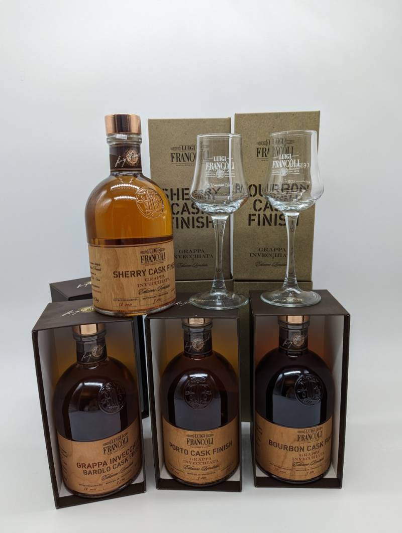 Francoli Grappa Set 'Cask Finish' von Francoli Grappa