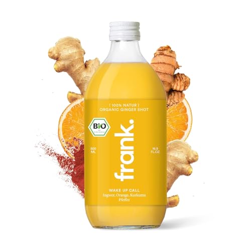 FRANK Immunity Bio Ingwer Shot | 1 x 500 ml Ingwershot Flasche | Ingwersaft mit Kurkuma und Orange in Premium Qualität | Vegan | Nachhaltig im Glas | ohne Konservierungsstoffe FRANK Immunity Bio Ingwer Shot | 1 x 500 ml Ingwershot Flasche | Ingwersaft mit Kurkuma und Orange in Premium Qualität | Vegan | Nachhaltig im Glas | ohne Konservierungsstoffe von Frank Juice