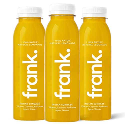 FRANK JUICE INDIAN SUNDAZE, kaltgepresster veganer Saft mit Zitrone, Agave, Kurkuma und Cayenne, inkl. EINWEG-PFAND 3,00€, 12 x 330ml von Frank Juice
