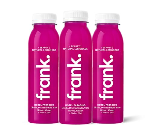 FRANK JUICE HOTEL PARADISO, kaltgepresster veganer Saft mit Drachenfrucht, Litschi, Yuzu und Agavendicksaft, inkl. EINWEG-PFAND 3,00€, 12 x 330ml von Frank Juice