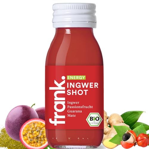 FRANK SHOT Fast Lane - 14 x 60ml - Bio Ingwer-Shots mit Guarana, Mate und Passionsfrucht in Premium Qualität, Vegan, Nachhaltig im Glas FRANK SHOT Fast Lane - 14 x 60ml - Bio Ingwer-Shots mit Guarana, Mate und Passionsfrucht in Premium Qualität, Vegan, Nachhaltig im Glas von Frank Juice