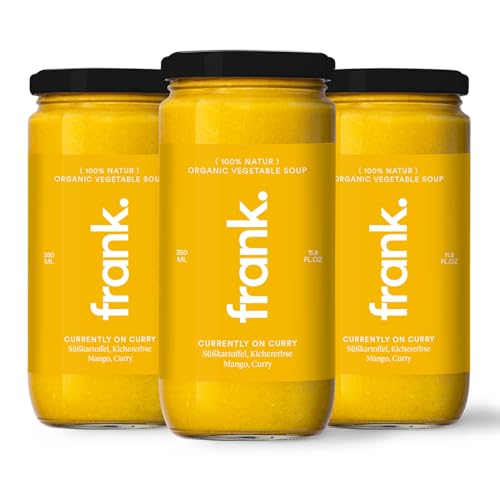 FRANK SOUP Currently On Curry, Bio Süsskartoffel-Suppe im Glas, aus frischem Gemüse, vegan, 12x350ml von Frank Juice