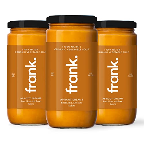 FRANK SOUP Apricot Dreams, Bio Rote-Linsen-Suppe im Glas, aus frischem Gemüse, vegan, 12x350ml von Frank Juice