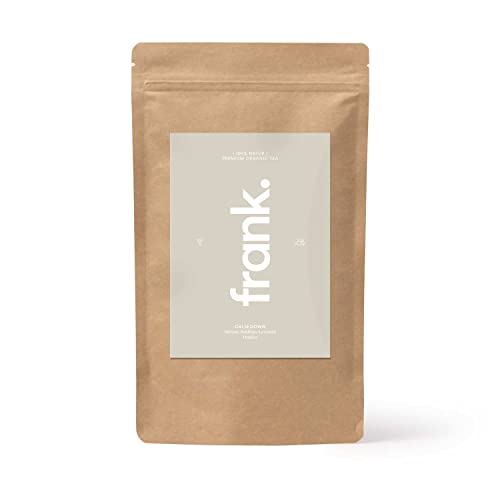 FRANK TEA I Calm Down Tea I Loser Tee Mit Lavendel, Melisse, Baldrian I 100g Bio Premium Kräutertee I Ca 45 Tassen I Ohne Zucker Zusatz & Künstlichem Aroma I 100% Natürlich I Nachhaltig Verpackt von Frank Juice