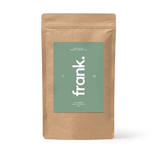 FRANK TEA I Re-Charge Tea I Loser Tee Mit Sencha, Guarana, Zitronengras I 100g Bio Grüner Tee I Ca 50 Tassen I Ohne Zucker Zusatz & Künstlichem Aroma I 100% Natürlich I Nachhaltig Verpackt FRANK TEA I Re-Charge Tea I Loser Tee Mit Sencha, Guarana, Zitronengras I 100g Bio Grüner Tee I Ca 50 Tassen I Ohne Zucker Zusatz & Künstlichem Aroma I 100% Natürlich I Nachhaltig Verpackt von Frank Juice