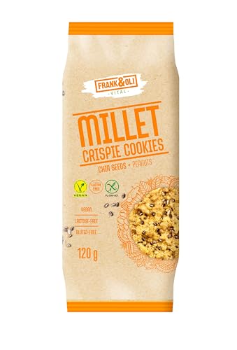 Vegane Hirse Kekse, Frank & Oli, mit Chiasamen und Erdnüssen, 120 g von Frank&oli
