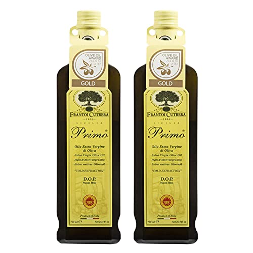 Frantoi Cutrera Cousin extrahiert extra natives Olivenöl, importiert aus Italien Olivenöl 24,5 fl oz - Packung mit 2 von Frantoi Cutrera
