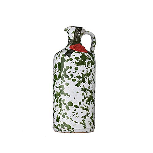 Handgemachter Keramiktopf "Fantasia Grün" mit native Olivenöl 500ml von KDJMDL