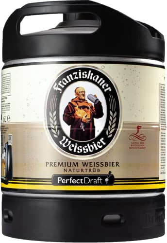 Franziskaner Weissbier Hefeweizen Bier Perfect Draft (1 x 6l) MEHRWEG Fassbier,6.0 l von Franziskaner