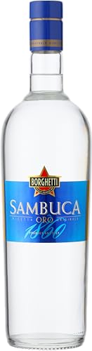 Borghetti Sambuca Oro – Exquisiter italienischer Likör mit unverwechselbarem Geschmack nach Sternanis und Kräutern mit 38% vol. (1 x 1l) von Fratelli Branca