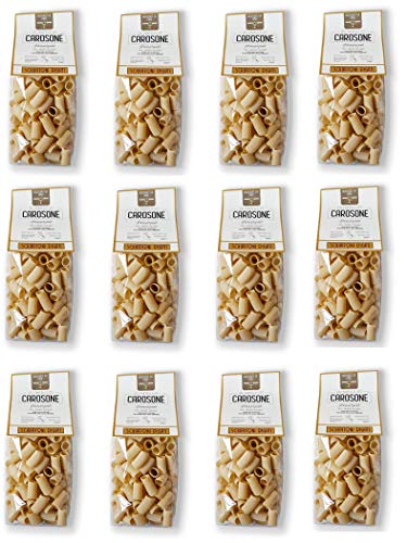 12x Fratelli Carosone Pasta Artigianale Schiaffoni Rigati handwerkliche Hartweizengrieß Pasta 100% italienischer Weizen Bronze Zeichnung Packung mit 500g langsames Trocknen bei niedrigen Temperaturen 12x Fratelli Carosone Pasta Artigianale Schiaffoni Rigati handwerkliche Hartweizengrieß Pasta 100% italienischer Weizen Bronze Zeichnung Packung mit 500g langsames Trocknen bei niedrigen Temperaturen von Fratelli Carosone