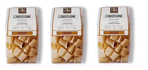 3x Fratelli Carosone Pasta Artigianale Paccheri handwerkliche Hartweizengrieß Pasta 100% italienischer Weizen Bronze Zeichnung Packung mit 500g langsames Trocknen bei niedrigen Temperaturen 3x Fratelli Carosone Pasta Artigianale Paccheri handwerkliche Hartweizengrieß Pasta 100% italienischer Weizen Bronze Zeichnung Packung mit 500g langsames Trocknen bei niedrigen Temperaturen von Fratelli Carosone