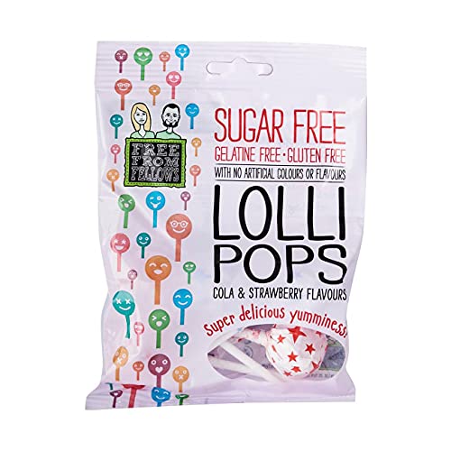 10 x Free From Fellows Sugar Free Lollipops Sweets 60g von Free From Fellows