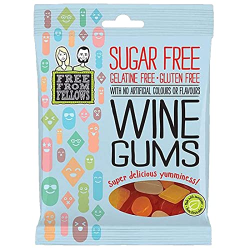 10 x Free From Fellows Sugar Free Wine Gums Sweets 100g von Free From Fellows
