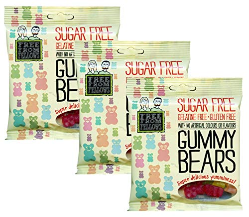 3 x Free From Fellows Sugar Free Gummy Bears Sweets 100g von Free From Fellows